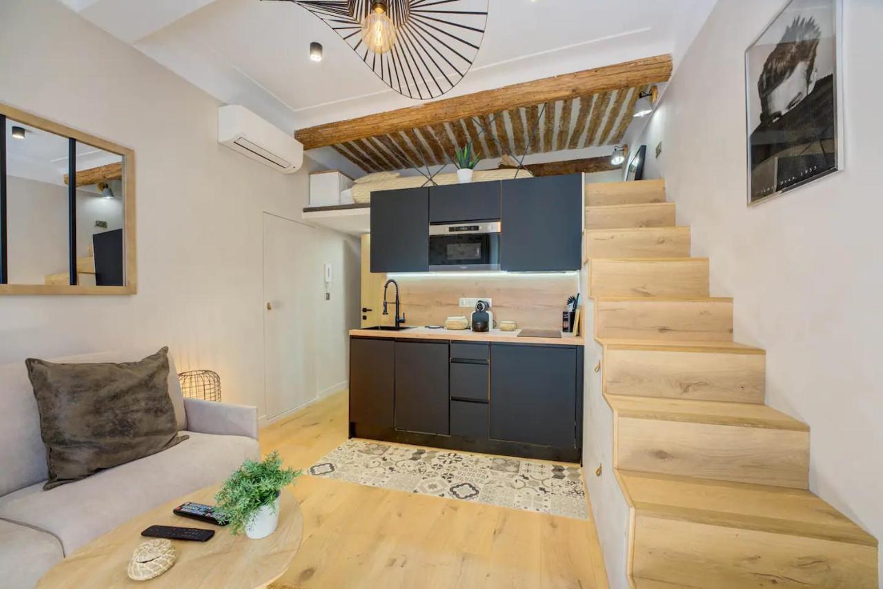 앙티브 Duplex Studio Apt Mezzanine Near Shops & Cafes 아파트 외부 사진